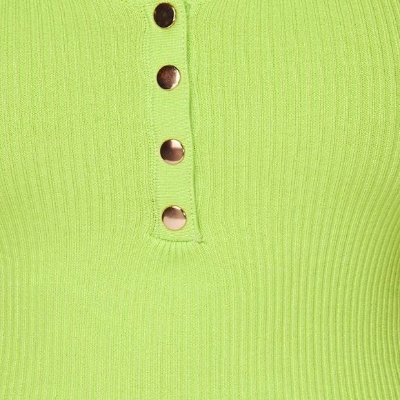 Day to night, bright green, knit ribbed, spaghetti strap, summer, mini dress - Picture 9 of 10